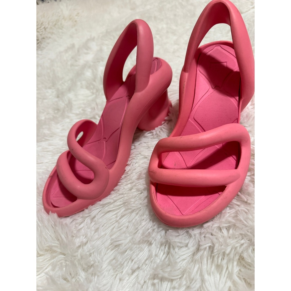 Camper Kobarah Pink Sculptural Wrap Block Heel Sandals Womens